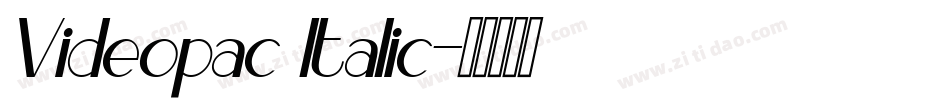 Videopac Italic字体转换